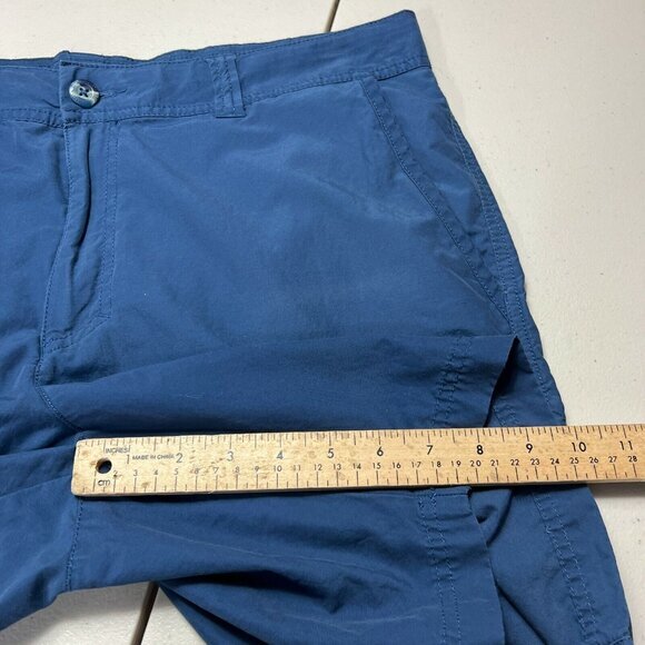 Columbia Shorts Mens 36 Blue Chino‎ FLAW Washed Out Flat Front Cotton Classic - Picture 7 of 9